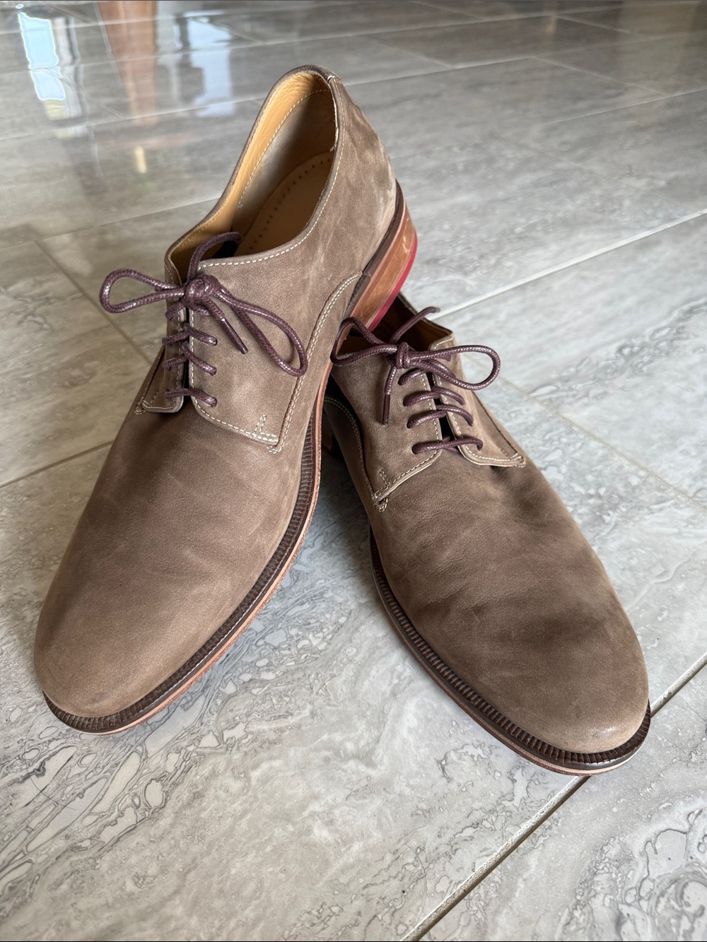 Cole Haan Brown Suede Derby Shoes Size 10